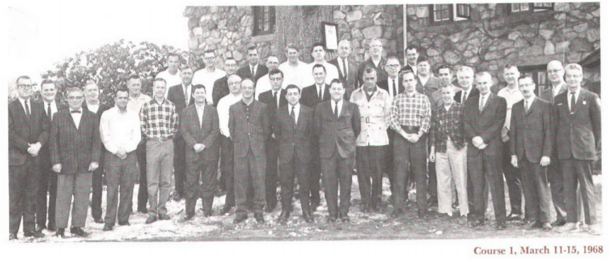 Group photo of NEIWPCC's first wastewater class, 1968.