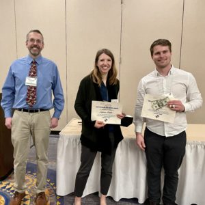 Katherine Abbott and Alec Baker, both of UMass Amherst, received the award for the best student oral presentation