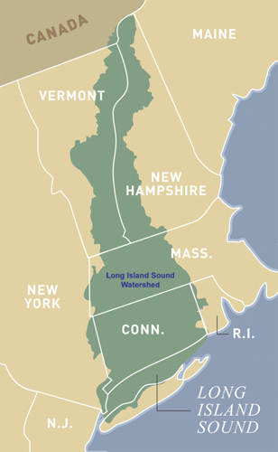 Long Island Sound Watershed map