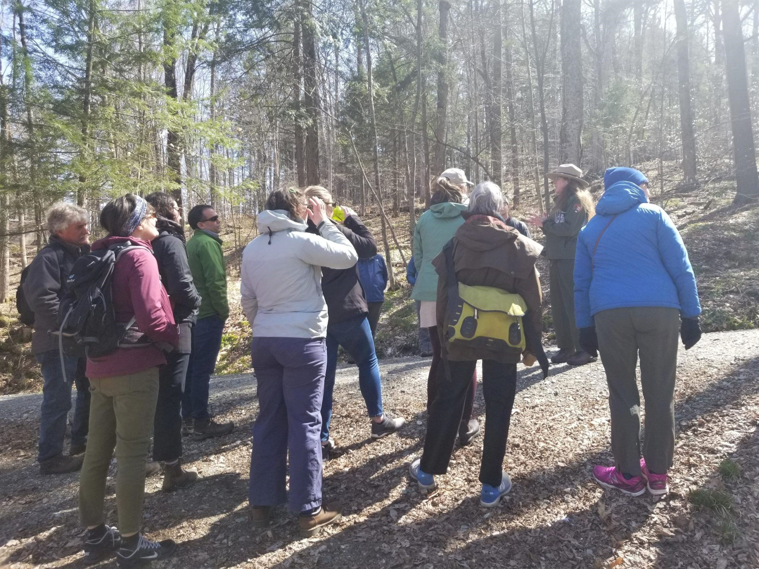 Group of people in a circle at the NPS Conference field trip.