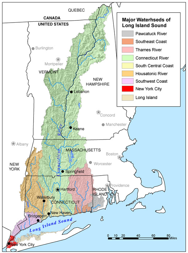 Map of the Connecticut River basin