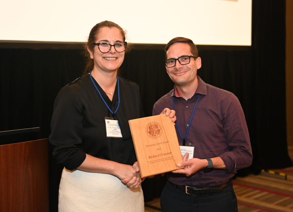 Richard Friesner receives the ACWA Emerging Leader Award.