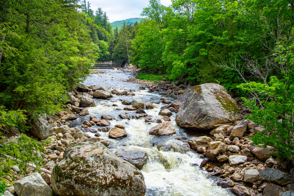 Rocky river in the Adirondack Mountains, NY