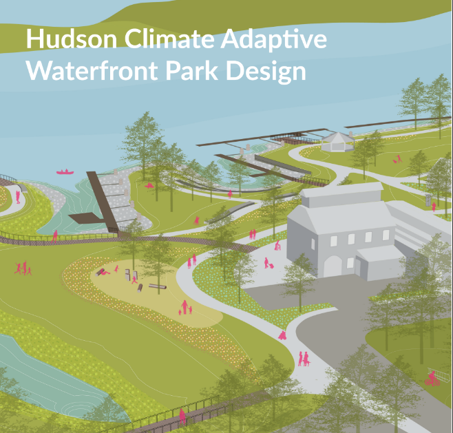 Hudson Climate Adaptive Waterfront Park Design rendering