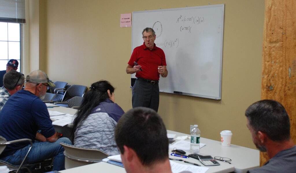 Kennedy during a wastewater training.