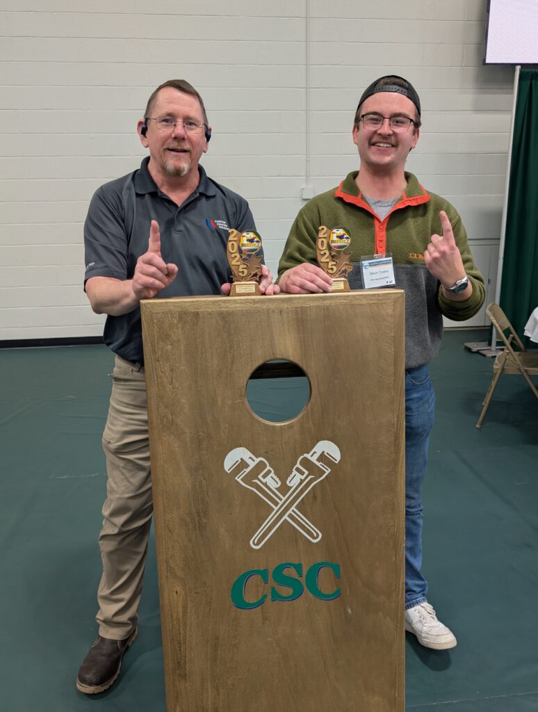 The 2025 NCC cornhole tournament champions.