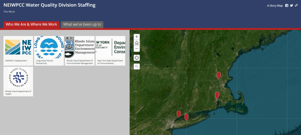 NEIWPCC's Water Quality Programs Division StoryMap